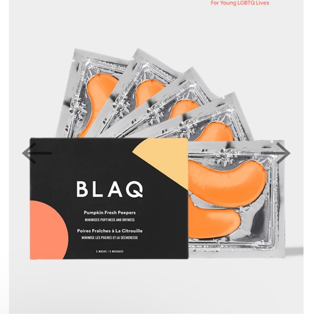 BLAQ Pumpkin Fresh Peepers Eye Masks